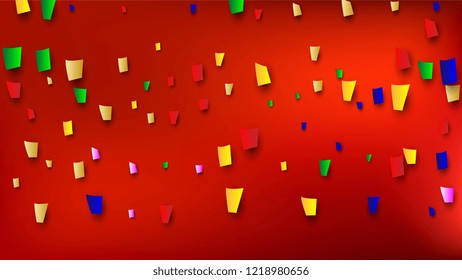 Celebration Confetti Background. Many Falling Confetti for Your Design.
Holiday Decoration Elements on Universal Background. Festive Vector Illustration. Invitation Card, Poster, Flyer
