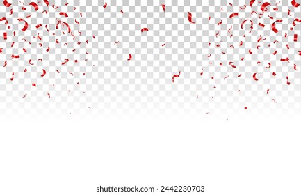 Celebration confetti flying background. Grand Opening Card luxury greeting rich. Sale Vector illustration. ribbons, holiday,