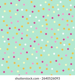 Celebration Confetti Party dots, Seamless pattern