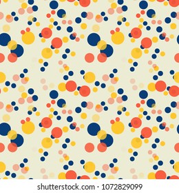 Celebration confetti seamless pattern. Abstract geometry series.