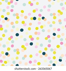 Celebration confetti seamless pattern. Colorful confetti texture for party design.