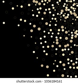 Celebration confetti vector. Scatter of falling random colored circles dots rings. Abstract geometrical background dynamic vector for holiday, celebration decorations, paper packaging, textile design