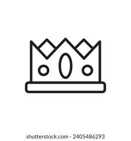 Celebration Crown Outline Icon Vector Illustration