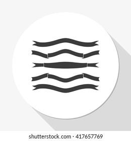 Celebration curved ribbons. Flat illustration.