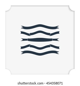 Celebration curved ribbons. Flat illustration.