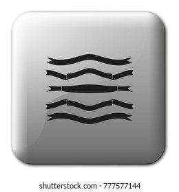 Celebration curved ribbons flat vector icon.