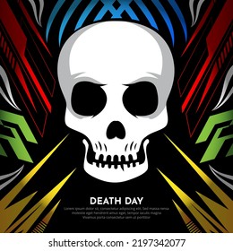 Celebration death day design background with abstract geometric elements vector.