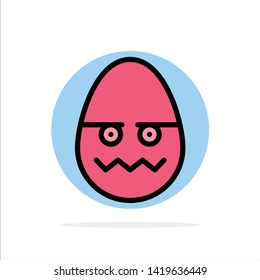 Celebration, Decoration, Easter, Egg Abstract Circle Background Flat color Icon
