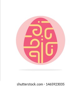 Celebration, Decoration, Easter, Egg, Holiday Abstract Circle Background Flat color Icon. Vector Icon Template background