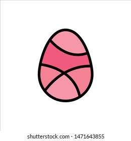 Celebration, Decoration, Easter, Egg, Holiday  Flat Color Icon. Vector icon banner Template