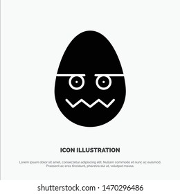 Celebration, Decoration, Easter, Egg solid Glyph Icon vector. Vector Icon Template background