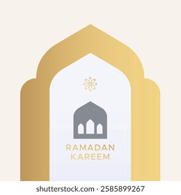 Celebration design template welcoming the holy month of ramadan kareem around the world. Muslim celebration, Islam. Design featuring mosque domes and Muslim ornaments