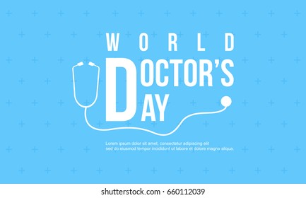 Celebration doctor day design card vector art