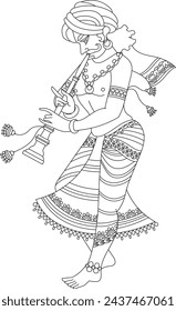 celebration drawings in Indian miniature style, especially for Gudhi Padwa, and other festivals and Hindu wedding cards, musicians, and processions.