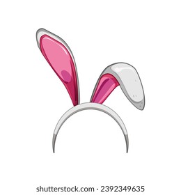 celebration easter bunny ear cartoon. funny cute, decoration holiday, symbol happy celebration easter bunny ear sign. isolated symbol vector illustration