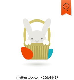 Celebration Easter Icons. Vector. Clean Work Minimum Points