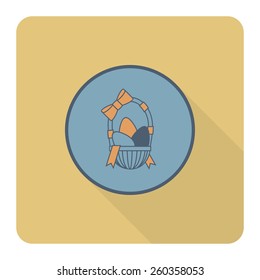 Celebration Easter Icons. Vector. Clean Work Minimum Points.