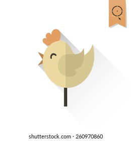 Celebration Easter Icons. Vector. Clean Work Minimum Points