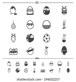Celebration easter icons .vector eps10