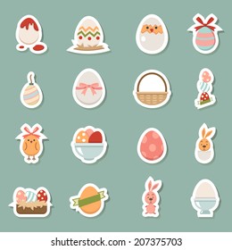 Celebration easter icons vector eps10