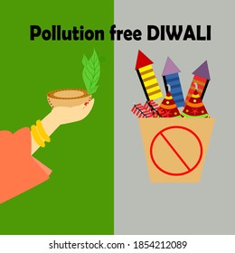 Celebration of Eco friendly Diwali/ Deepavali, Say no to crackers, Go green Diwali , at the pandemic situation or use Green crackers.