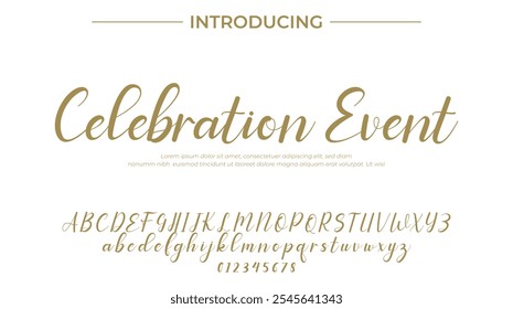 Celebration Event Font Stylish brush painted an uppercase vector letters, alphabet, typeface