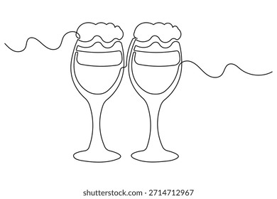 Icono de evento de celebración contínuo esquema dibujo estilo simple diversión