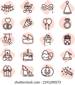 Celebration events, illustration, vector on a white background.
