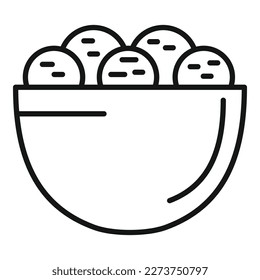 Celebration falafel icon outline vector. Cooking delicious. Fresh wrap