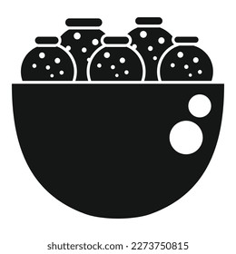 Feiern falafel Symbol einfache Vektorgrafik. Kochen köstlich. Frischverpackung