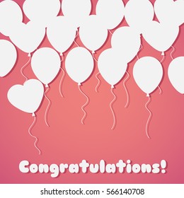 Celebration festive background with balloons.Perfect for invitat