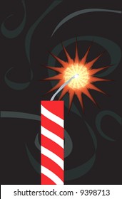 Celebration with fire works	