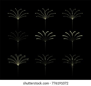 Celebration firework design. simple firework decoration. vector illustration.