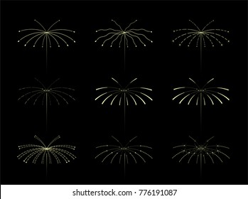 Celebration firework design. simple firework decoration. vector illustration.