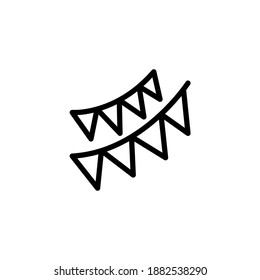 Fest-Flaggen-Symbol, Vektorgrafik