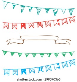 Celebration Flags and Ribbon Set.