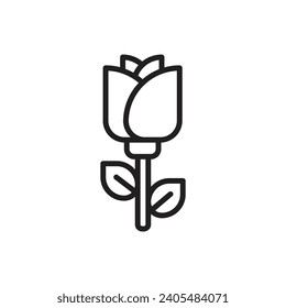Celebration Flower Outline Icon Vector Illustration