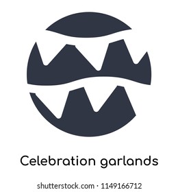 Celebration garlands icon vector isolated on white background for your web and mobile app design, Celebration garlands logo concept