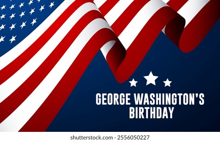 Celebration Of George Washington's Birthday In United States Background Vector Illustration