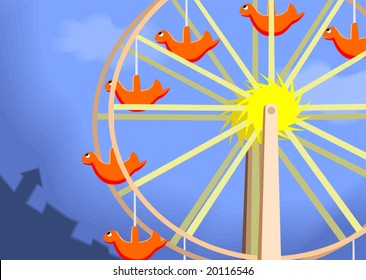  celebration with giant wheel	