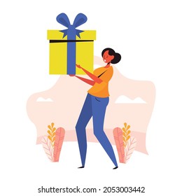 Celebration - Gift concept, person banner