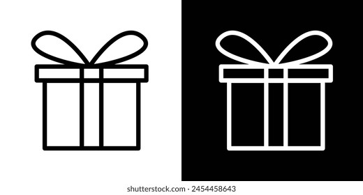 Celebration Gift Icon Set. Wrapped Present and Special Occasion Vector Symbols