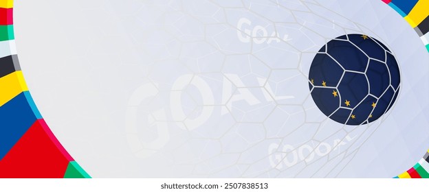 Celebration Goal for Alaska football team in colorful design. Perfect for illustrating soccer success, international football tournaments, and sports-themed promotions. Vector template.