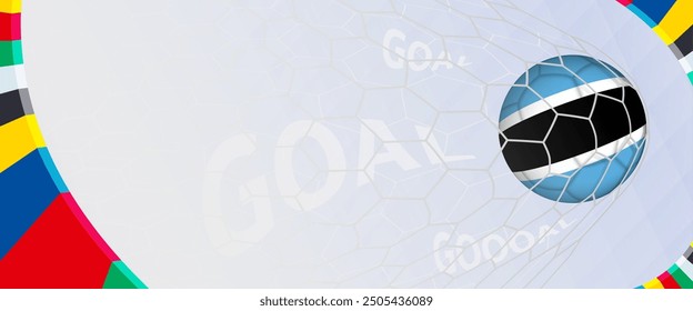 Celebration Goal for Botswana football team in colorful design. Perfect for illustrating soccer success, international football tournaments, and sports-themed promotions. Vector template.