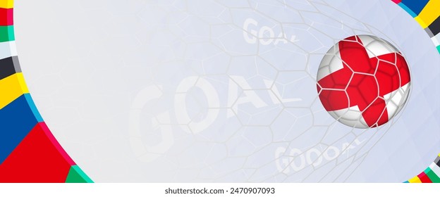 Celebration Goal for England football team in colorful design. Perfect for illustrating soccer success, international football tournaments, and sports-themed promotions. Vector template.