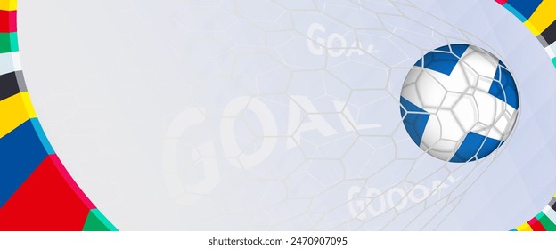 Celebration Goal for Scotland football team in colorful design. Perfect for illustrating soccer success, international football tournaments, and sports-themed promotions. Vector template.