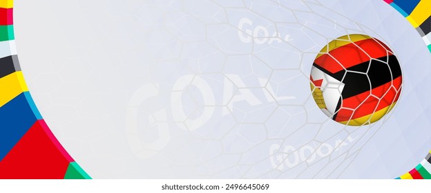 Celebration Goal for Zimbabwe football team in colorful design. Perfect for illustrating soccer success, international football tournaments, and sports-themed promotions. Vector template.