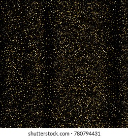 Celebration Golden Stars Confetti. Festive Sparkling Garland. Falling Shimmer, Shiny Magical Winter Design. Bohemian Texture, Golden Stars Confetti. Christmas, New Year Celebration Holiday Background.
