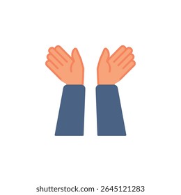 Celebration hand gesture vector icon. Hand gesture icon flat style. perfect use for logo, presentation, website, and more. modern icon design color style