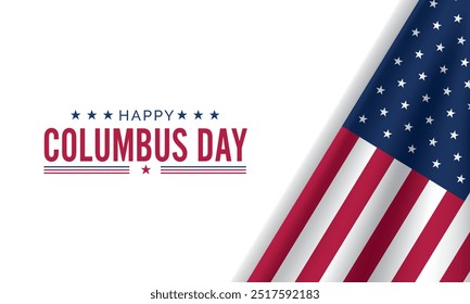 celebration of Happy colombus day with the US flag, Holiday United States of America. We will be Closed on Columbus Day